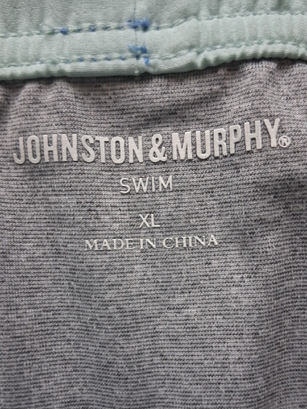 Johnston & Murphy Blue Shark-Pattern Swim Trunks - Picture 4 of 9